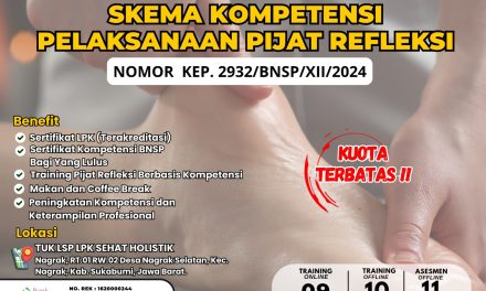 Pelatihan dan Sertifikasi BNSP Pijat Refleksi