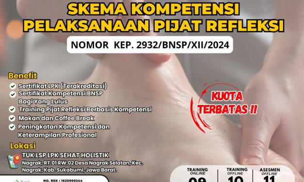 Pelatihan dan Sertifikasi BNSP Pijat Refleksi