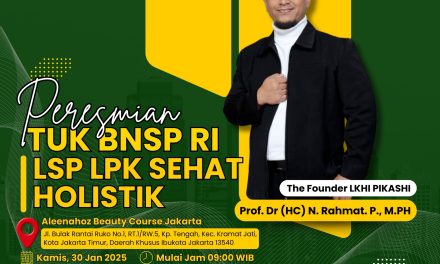 Peresmian TUK BNSP RI di LSP LPK SEHAT HOLISTIK